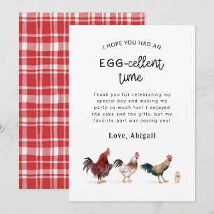 Carte De Remerciements Oeufs de poulet - Cellule d'anniversaire