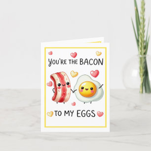 Carte De Remerciements Œufs et bacon mignons Kawaii