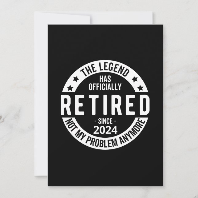 Carte De Remerciements officiellement retraité 2024 (Devant)