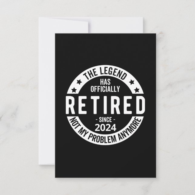 Carte De Remerciements officiellement retraité 2024 (Devant)