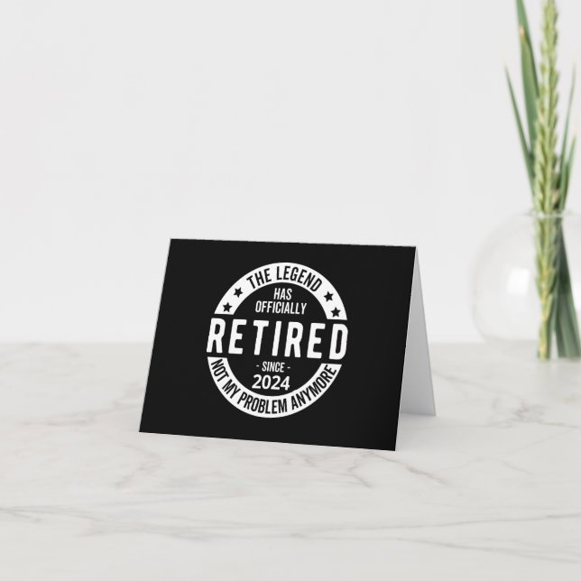 Carte De Remerciements officiellement retraité 2024 (Devant)