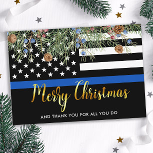 Carte De Remerciements Officier de police application de la loi Joyeux No