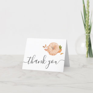 Carte De Remerciements Oh Baby Citrouille Baby shower d'automne