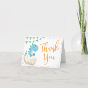 Carte De Remerciements Oh Boy Dinosaur Baby shower