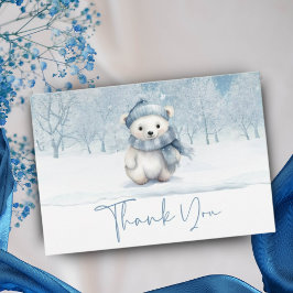 Carte De Remerciements Oh Boy Winter | Baby shower des bois
