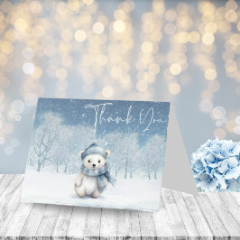 Carte De Remerciements Oh Boy Winter | Baby shower des bois