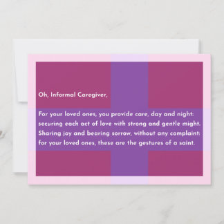 Carte De Remerciements Oh, Informal Caregiver,