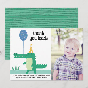 Carte De Remerciements Oh Snap Cute Alligator Enfants Anniversaire