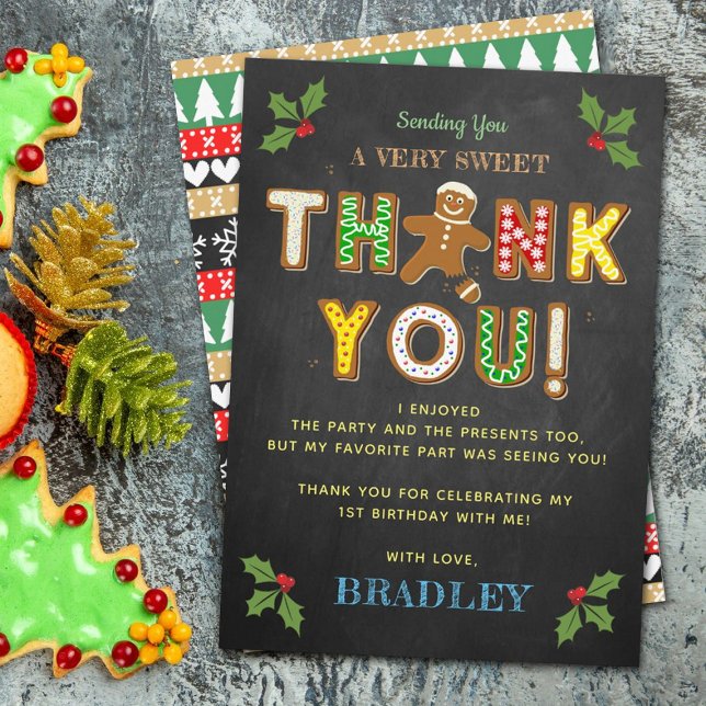 Carte De Remerciements Oh, Snap ! Gingerbread Cookie N'importe quel âge A (Créateur téléchargé)