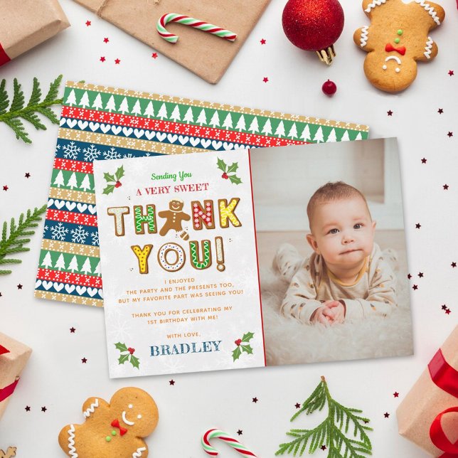 Carte De Remerciements Oh, Snap ! Gingerbread Cookie N'importe quel âge A (Créateur téléchargé)