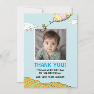 Carte De Remerciements Oh, The Places He'll Go! - Premier Anniversaire