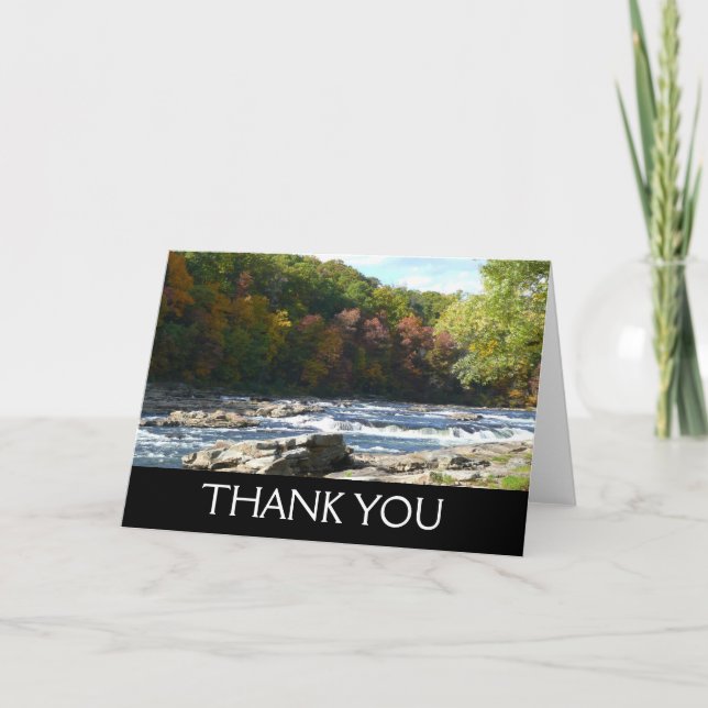 Carte De Remerciements Ohiopyle River Rapids à l'automne Pennsylvanie Aut (Devant)
