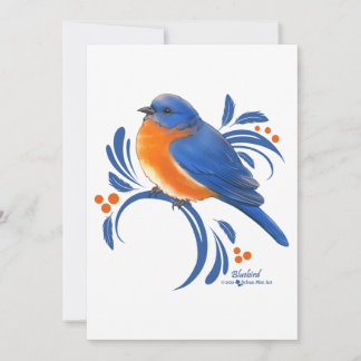 Carte De Remerciements Oiseau bleu