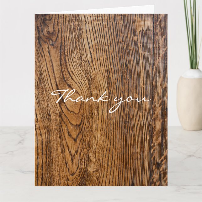 Carte De Remerciements Old grain look thank you card (Devant)
