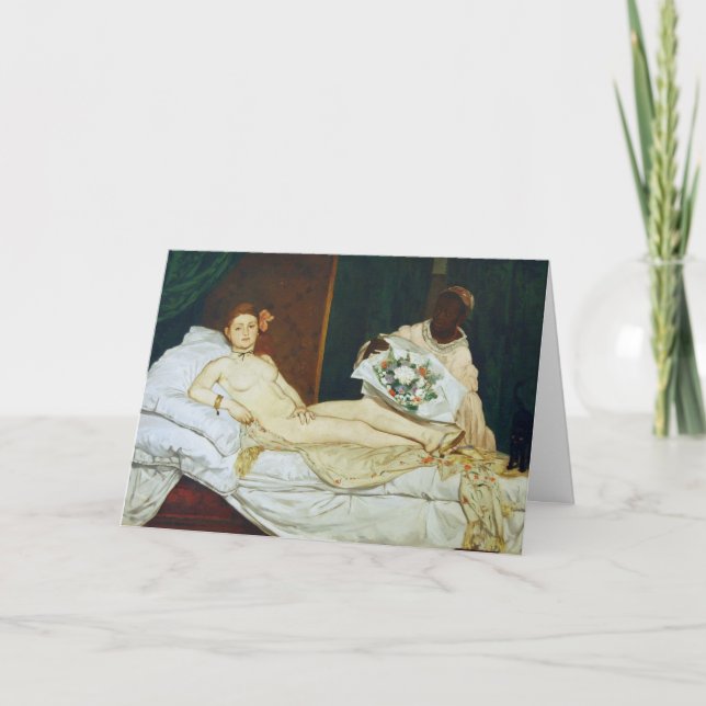 Carte De Remerciements Olympia de Manet (Devant)
