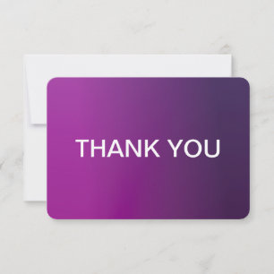 Carte De Remerciements Ombre moderne et texte blanc modifiable