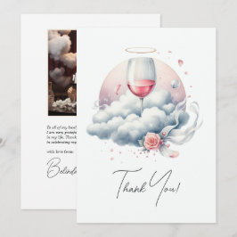 Carte De Remerciements On Cloud Wine Enterrement de Vie de Jeune Fille