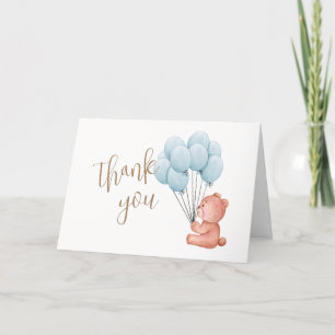 Carte De Remerciements On peut attendre prématurément Ours Bleu Baby show