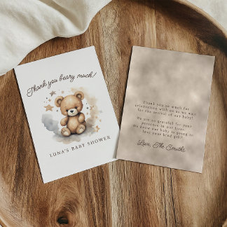 Carte De Remerciements On peut attendre un Baby shower neutre pour les fe