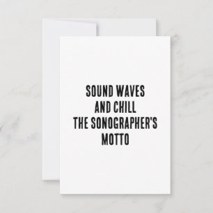 Carte De Remerciements Ondes sonores et détente – la devise de l'échograp