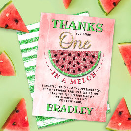 Carte De Remerciements One In A Melon 1er Anniversaire