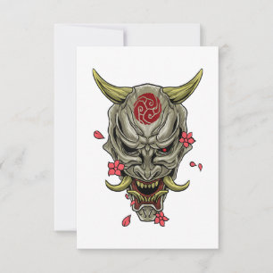 Carte De Remerciements Oni Demon Japonais diable