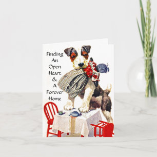 Carte De Remerciements Open Heart & Forever Accueil Animaux Secourus Cart