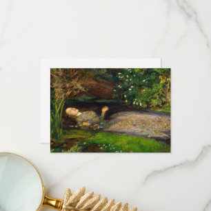 Carte De Remerciements Ophélie par John Everett Millais