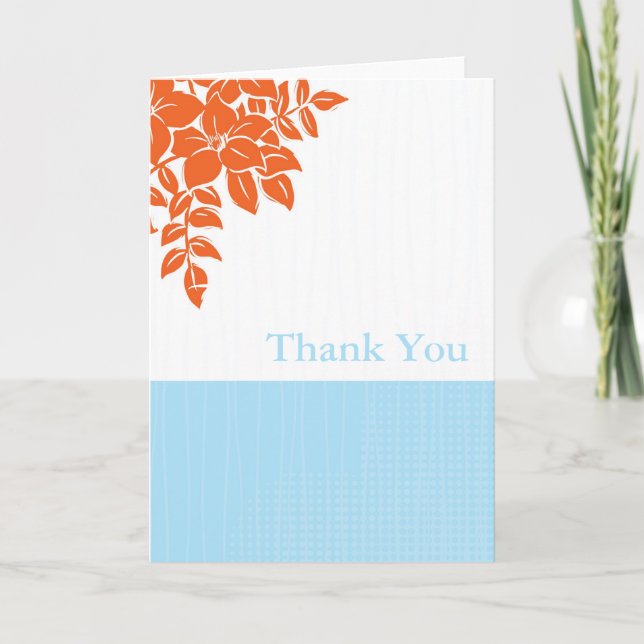 Carte De Remerciements Orange and tiffany Thank You Cards (Devant)