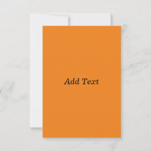 Carte De Remerciements Orange Créez Votre Propre Ajoutez Texte Personnali