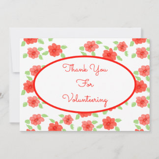 Carte De Remerciements Orange Floral Accentué