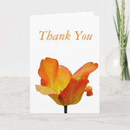Carte De Remerciements Orange Tulip