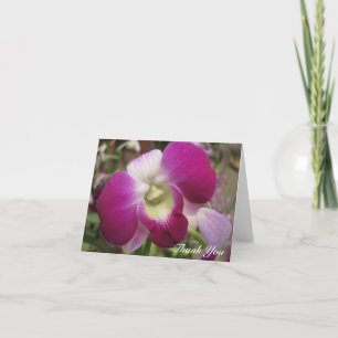 Carte de remerciements orchidée pourpre Dendrobium
