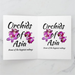 Carte De Remerciements Orchidées d'Asie