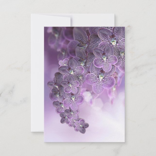 Carte De Remerciements Orchidées de fleurs violettes (Devant)