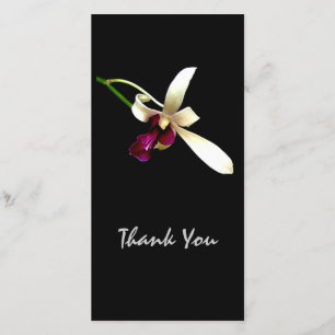Carte De Remerciements Orchidées enes ivoire