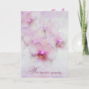Carte De Remerciements orchidées roses perte de sympathie de tante