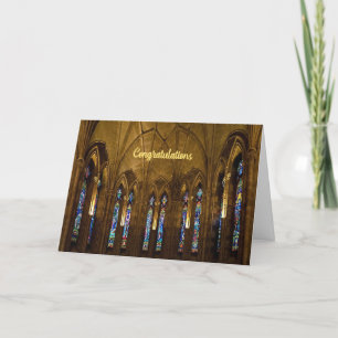 Carte De Remerciements Ordination en Prêtrise Eglise Windows