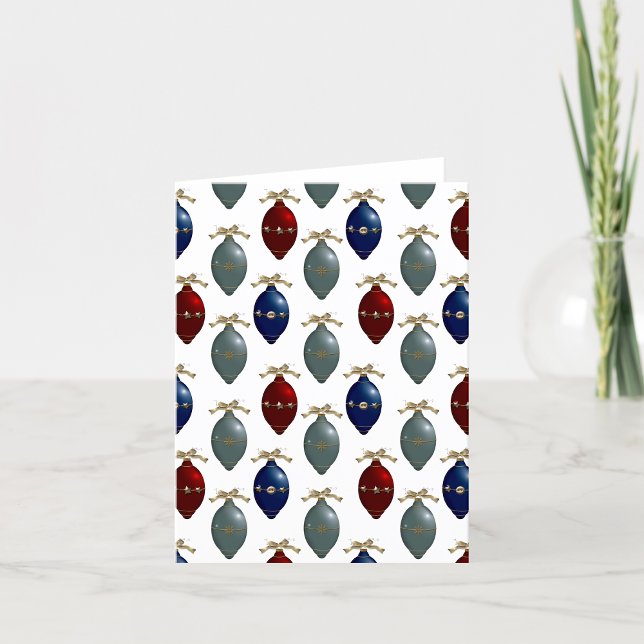 Carte De Remerciements Ornements vintages Rétro Vides (Vintage Retro Ornaments Blank Greeting Or Thank You Card by Jenn Steffen Art.)