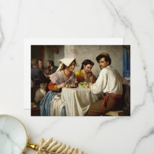 Carte De Remerciements Osteria romaine par Carl Bloch