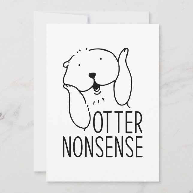 Carte De Remerciements Otter Nonsense (Devant)