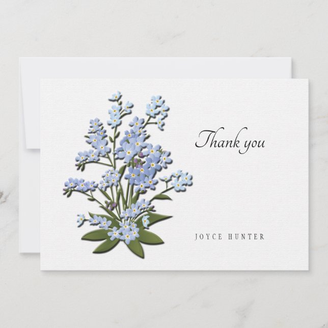 Carte De Remerciements Oubliez-moi, pas de papier à lettres (Devant)
