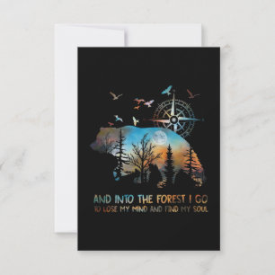 Carte De Remerciements Ours Et Dans La Forêt Je Vais Perdre Mon Esprit