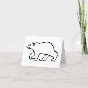 Carte De Remerciements OURS POLAIRE cool - Amoureux des animaux - Faune a