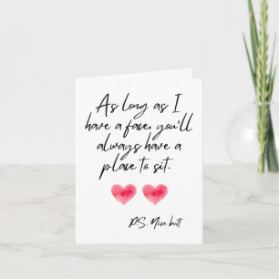 Carte De Remerciements P.S. Nice Butt Valentine's Day Greeting Card
