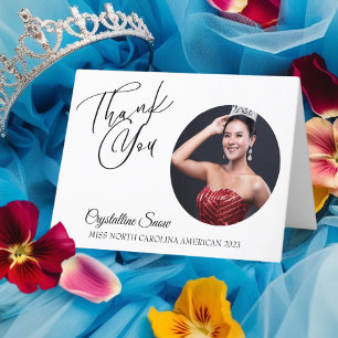 Carte De Remerciements Pageant Thank You Cards   Personalize with Photo