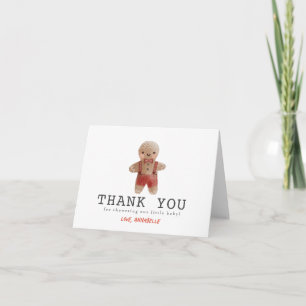 Carte De Remerciements Pain d'épices Noël Baby shower de Noël