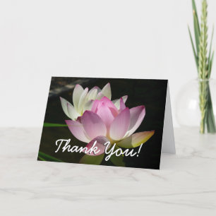 Carte De Remerciements Paire de fleurs de lotus II