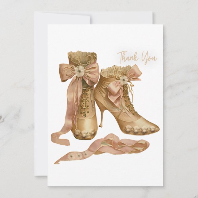 Carte De Remerciements Paire de talons victorien stylisé (Devant)