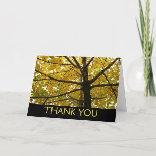 Carte De Remerciements Paire d'érables jaunes Nature d'automne